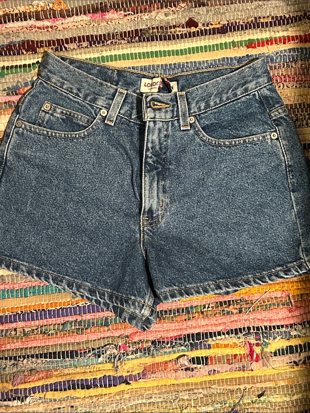 High-Rise vintage y2k Classic Blue Denim Shorts